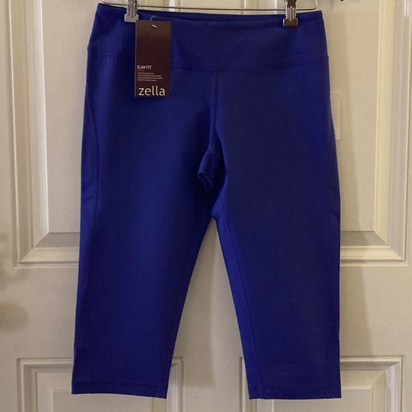 Zella Women's Purple Slim Fit Live In Capri Pants/ZELTEK Ultimate Stretch/M/NWT! - Picture 1 of 5